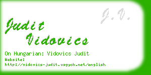 judit vidovics business card